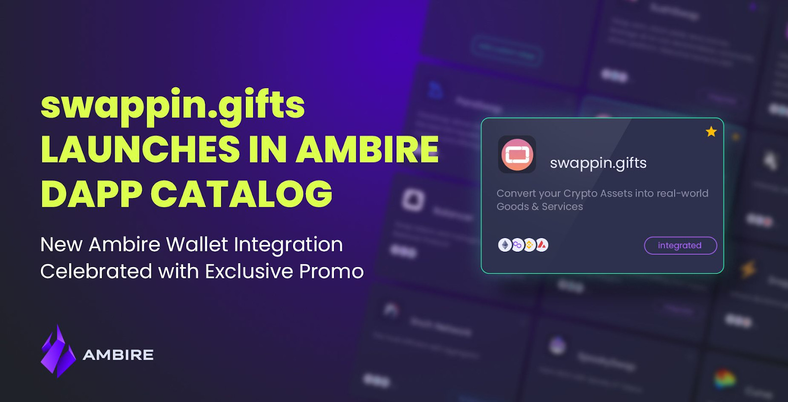 Swappin.gifts 在 Ambire dApp 中推出独家促销活动